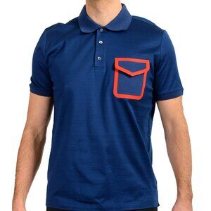 Scuderia Ferrari Men's Royal Blue Short Sleeve Polo Shirt US S IT 48